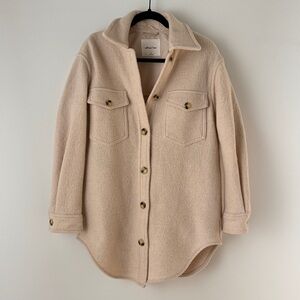Aritzia Wilfred Ganna Shirt Jacket - Cream Off White Color - Size XS